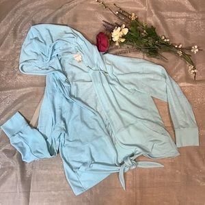 Zenergy by Chico’s Tiffany blue yoga sweater Sz M